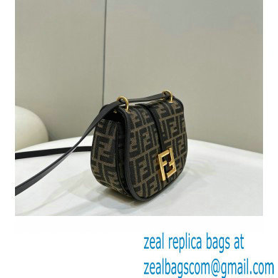 Fendi C Com Small bag in Brown FF jacquard fabric 2023